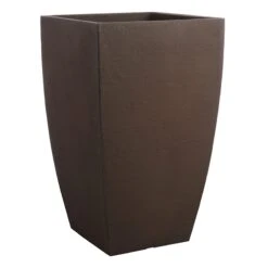 All-Weather Modern Brown Square Planter, 30"
