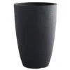 All Weather Proof Black Lead Modern Conic Planter, 21.7x14.8 -Patio Furniture Sales Store all weather proof black lead modern conic planter 21.7x14.8