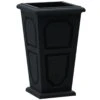 All Weather Proof Black Lead Versailles Square Planter, 18x34 -Patio Furniture Sales Store all weather proof black lead versailles square planter 18x34 1