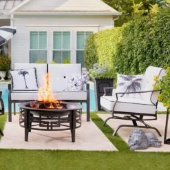 All Weather Proof Black Lead Versailles Square Planter, 18x34 -Patio Furniture Sales Store all weather proof black lead versailles square planter 18x34 3