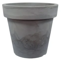 All Weather Proof Essential Burnt Cement Round Planter, 20x22.4
