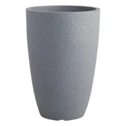 All Weather Proof Modern Charcoal Conic Planter, 21.7x14.8