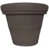All-Weather Round Brown Planter, 24" -Patio Furniture Sales Store all weather round brown planter 24