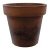 All-Weather Round Corten Steel Planter, 13"