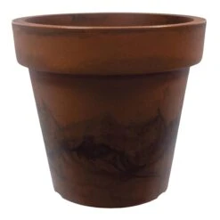 All-Weather Round Corten Steel Planter, 13"