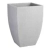 All-Weather Square Stone Linea Planter, 21" -Patio Furniture Sales Store all weather square stone linea planter 21