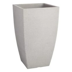 All-Weather Square Stone Linea Planter, 30"
