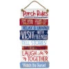 American Porch Rules Outdoor Wall Sign, 15x30 -Patio Furniture Sales Store american porch rules outdoor wall sign 15x30 1
