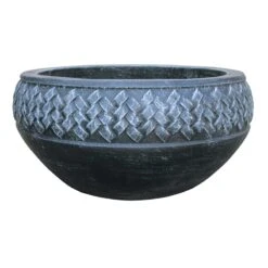 Anthony Black Bowl Planter, 14"