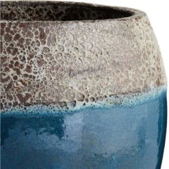 Arcadia Petrol Blue Urn Ceramic Planter, 16.9" -Patio Furniture Sales Store arcadia petrol blue urn ceramic planter 16.9 1