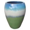 Arcadia Tricolor Urn Ceramic Planter, 16.9" -Patio Furniture Sales Store arcadia tricolor urn ceramic planter 16.9