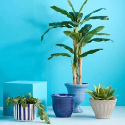 Baccellato White Bell Planter, 14" -Patio Furniture Sales Store baccellato white bell planter 14 1