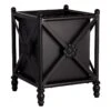 Black Metal Rectangle Stand Planter, 15" -Patio Furniture Sales Store black metal rectangle stand planter 15