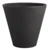 Black Ribbed Cone Planter, 16" -Patio Furniture Sales Store black ribbed cone planter 16
