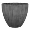 Black Scalloped Planter, 13" -Patio Furniture Sales Store black scalloped planter 13