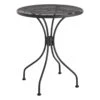 Black Steel Mesh Round Outdoor Bistro Table, 24" -Patio Furniture Sales Store black steel mesh round outdoor bistro table 24