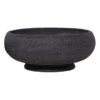 Black Terrazzo-Look Bowl Planter, Medium