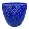 Blanche Blue Ceramic Planter, 14" -Patio Furniture Sales Store blanche blue ceramic planter 14