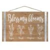 Bless My Blooms Wooden Garden Outdoor Wall Sign, 18"