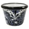 Blue & Black Talavera Pot, 9" -Patio Furniture Sales Store blue black talavera pot 9