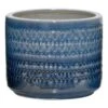 Blue Tribal Ceramic Pot, Medium -Patio Furniture Sales Store blue tribal ceramic pot medium