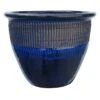 Blue Zip Ceramic Planter, Medium