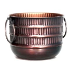 Bronze Metal Handle Pot, Large