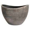 Bronze Metal Wave Planter, 16.5" -Patio Furniture Sales Store bronze metal wave planter 16.5