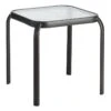 Brown Square Steel Table, 16" -Patio Furniture Sales Store brown square steel table 16