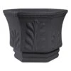 Charcoal Grey Hexagonal Planter, 17" -Patio Furniture Sales Store charcoal grey hexagonal planter 17