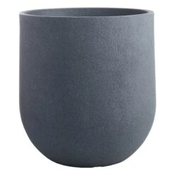 Charcoal Grey Rustic Cask Planter, Large