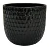 Corey Black Ceramic Outdoor Pot, Medium -Patio Furniture Sales Store corey black ceramic outdoor pot medium