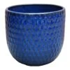 Corey Blue Outdoor Ceramic Planter, Large -Patio Furniture Sales Store corey blue outdoor ceramic planter large