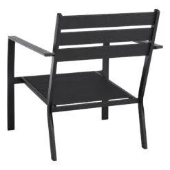 Crosby St Grammercy Black Steel Outdoor Sling Chair -Patio Furniture Sales Store crosby st grammercy black steel outdoor sling chair 1