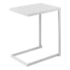Crosby St Grammercy Outdoor Steel Slat C-Table, White -Patio Furniture Sales Store crosby st grammercy outdoor steel slat c table white