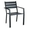 Crosby St Grammercy Stackable Steel Slat Outdoor Chair, Black -Patio Furniture Sales Store crosby st grammercy stackable steel slat outdoor chair black