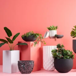 Crosby St White Metal Square Planter, Large -Patio Furniture Sales Store crosby st white metal square planter large 1