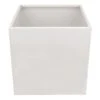 Crosby St White Metal Square Planter, Large