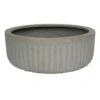 Fluted Low Bowl Cement Planter, Large -Patio Furniture Sales Store fluted low bowl cement planter large