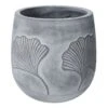 Found & Fable Gingko Grey Round Pot, Medium -Patio Furniture Sales Store found fable gingko grey round pot medium