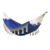 Found & Fable Navy Blue Outdoor Hammock With Tassels -Patio Furniture Sales Store found fable navy blue outdoor hammock with tassels
