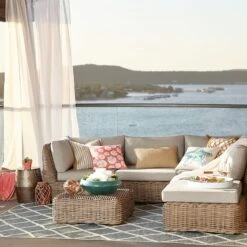 Found & Fable Set Of 2 Hamptons All-Weather Wicker Armless Outdoor Chair With Cushion -Patio Furniture Sales Store found fable set of 2 hamptons all weather wicker armless outdoor chair with cushion 7