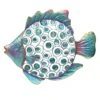 Glass Beaded Fish Metal Outdoor Wall Decor