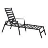 Grammercy Black Steel Slat Outdoor Chaise Lounge Chair -Patio Furniture Sales Store grammercy black steel slat outdoor chaise lounge chair