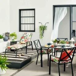 Grammercy Black Steel Slat Outdoor Chaise Lounge Chair -Patio Furniture Sales Store grammercy black steel slat outdoor chaise lounge chair 7