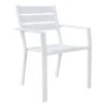 Grammercy White Steel Slat Outdoor Dining Chair 2 Grammercy White Steel Slat Outdoor Dining Chair -Patio Furniture Sales Store grammercy white steel slat outdoor dining chair