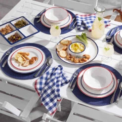 Grammercy White Steel Slat Outdoor Dining Table, 60x36 -Patio Furniture Sales Store grammercy white steel slat outdoor dining table 60x36 3