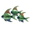 Green & Blue Metal Fish Outdoor Wall Decor, 13" -Patio Furniture Sales Store green blue metal fish outdoor wall decor 13