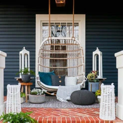 Grey Lava Bowl Ceramic Planter, Large -Patio Furniture Sales Store grey lava bowl ceramic planter large 2