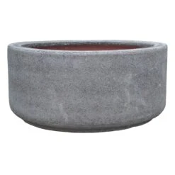 Grey Lava Bowl Ceramic Planter, Large